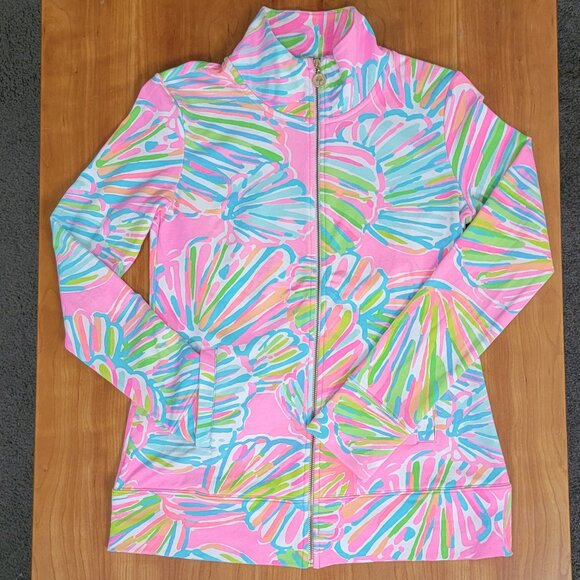 Lilly Pulitzer Reagan Pink Pout Shellabrate Full Zip Jacket - XS - Picture 6 of 12